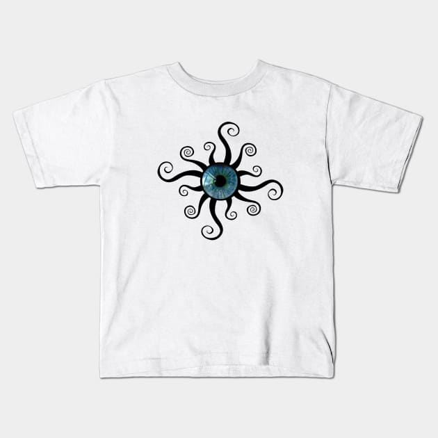 blue eye design Kids T-Shirt by FromBerlinGift